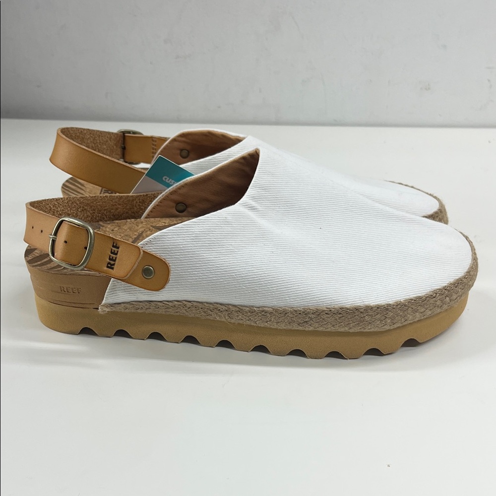 NWT REEF Women's Cushion Sage Slingback Espadrille Platform Flats Size 9 - Picture 2 of 7